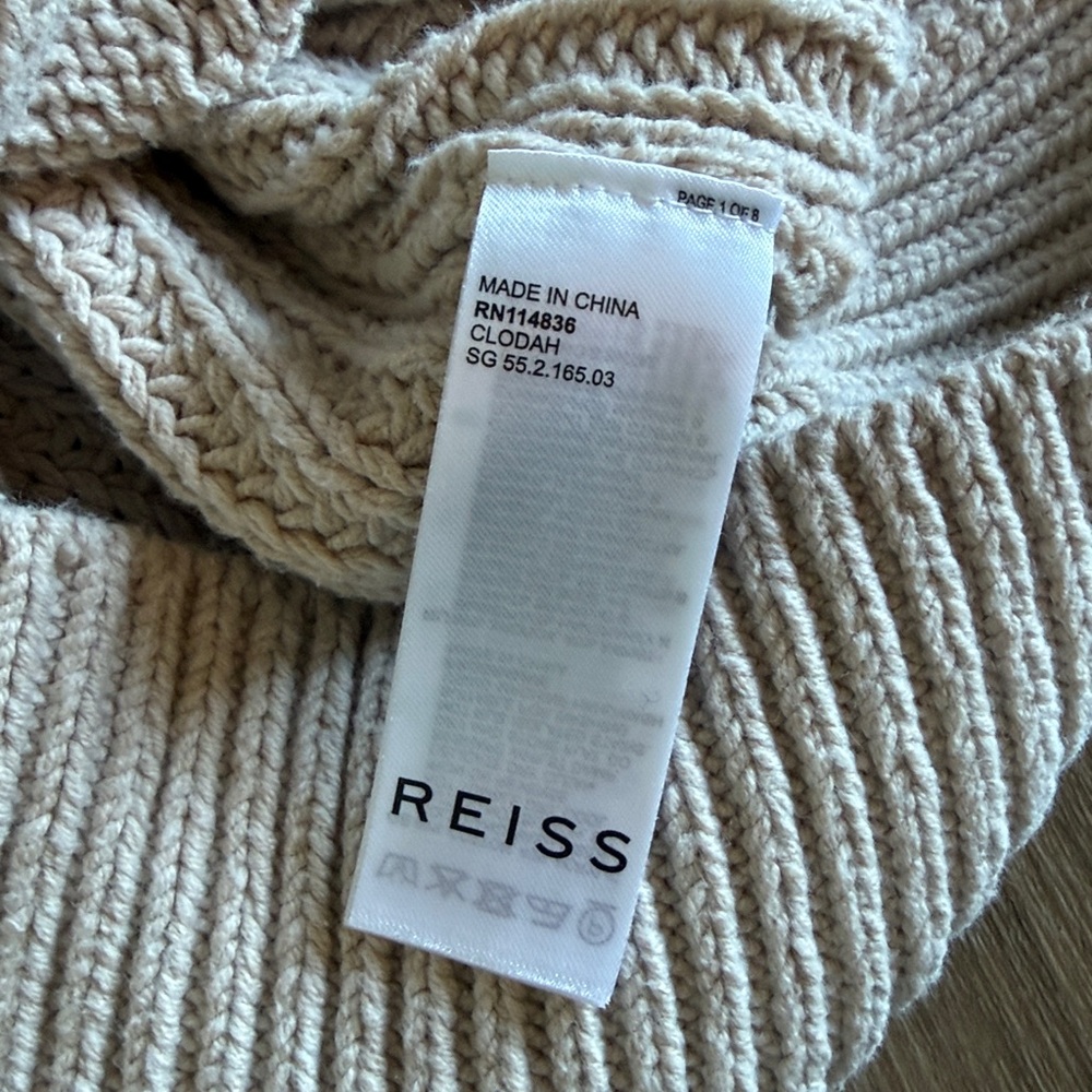 Reiss Clodah Cable Knit Sweater Vest Small - Picture 6 of 7